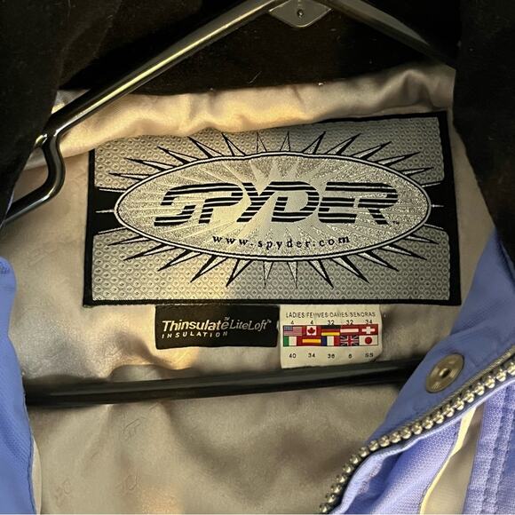 SPYDER Women's SKI Coat Blue XTL 8 THINSULATE Liteloft Insulation Size 4 EUC - Picture 2 of 11